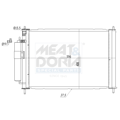 Condensor, airconditioning Meat Doria 991163