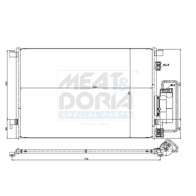 Condensor, airconditioning Meat Doria 991170