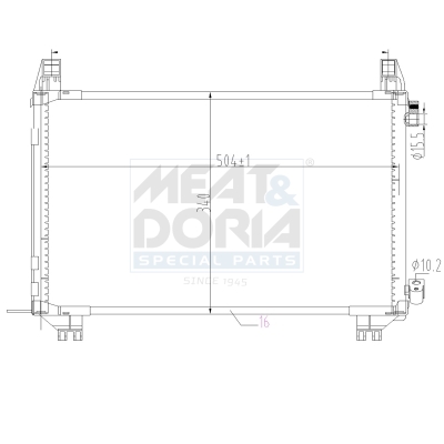 Condensor, airconditioning Meat Doria 991188