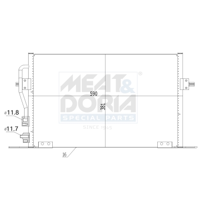 Condensor, airconditioning Meat Doria 991214