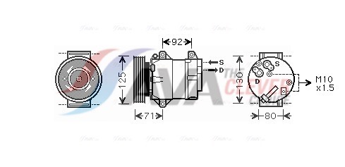 Airco compressor Ava Cooling RTAK441