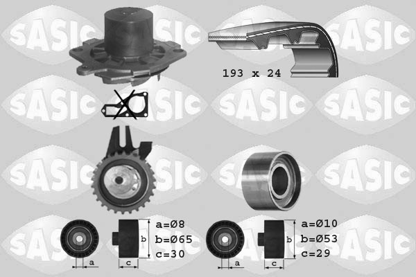 Distributieriem kit inclusief waterpomp Sasic 3906005