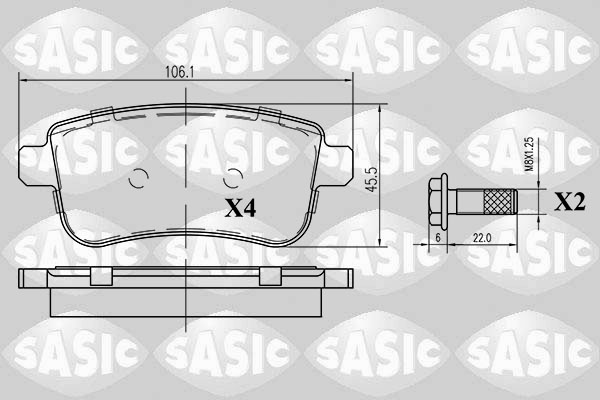 Remblokset Sasic 6214023
