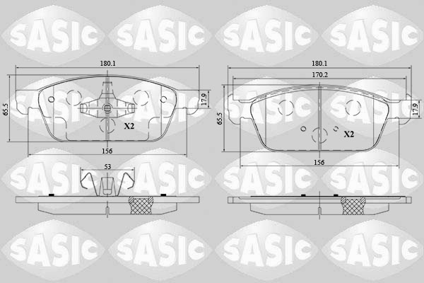 Remblokset Sasic 6216178