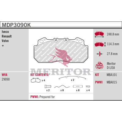 Remblokset Meritor MDP3090K