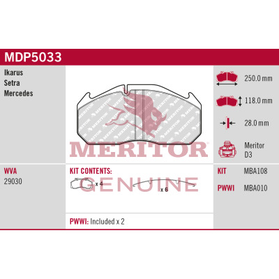 Remblokset Meritor MDP5033