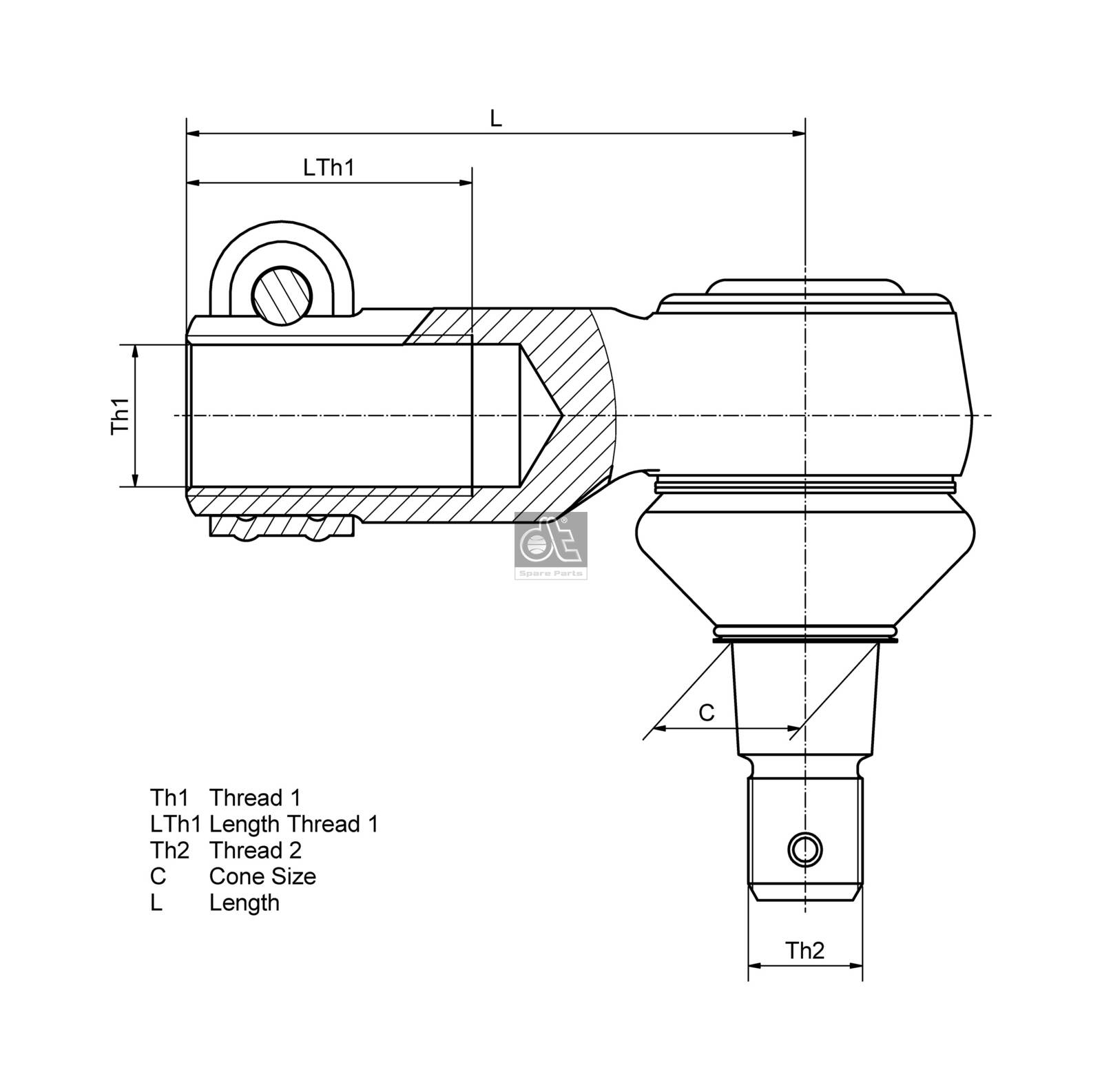 Dt Spare Parts Spoorstangeind / Stuurkogel 3.63120