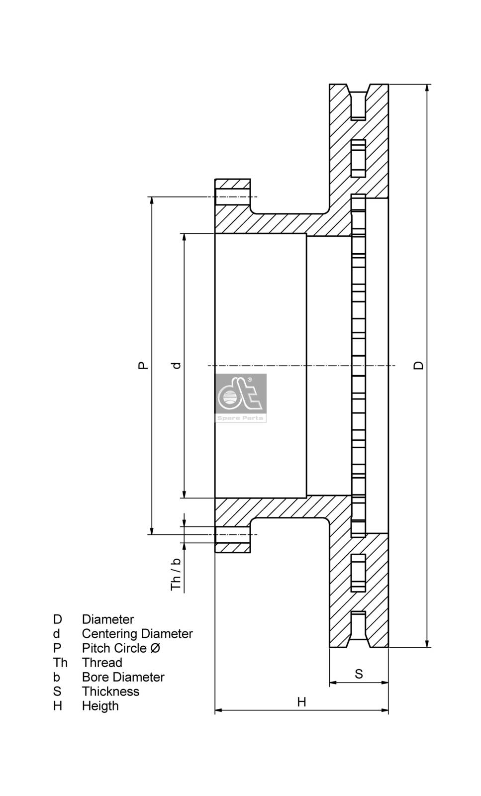 Dt Spare Parts Remschijven 1.18761