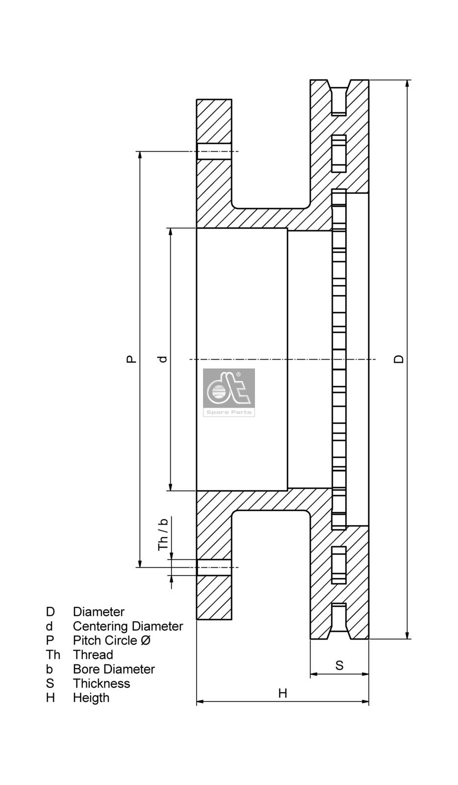 Dt Spare Parts Remschijven 10.34103