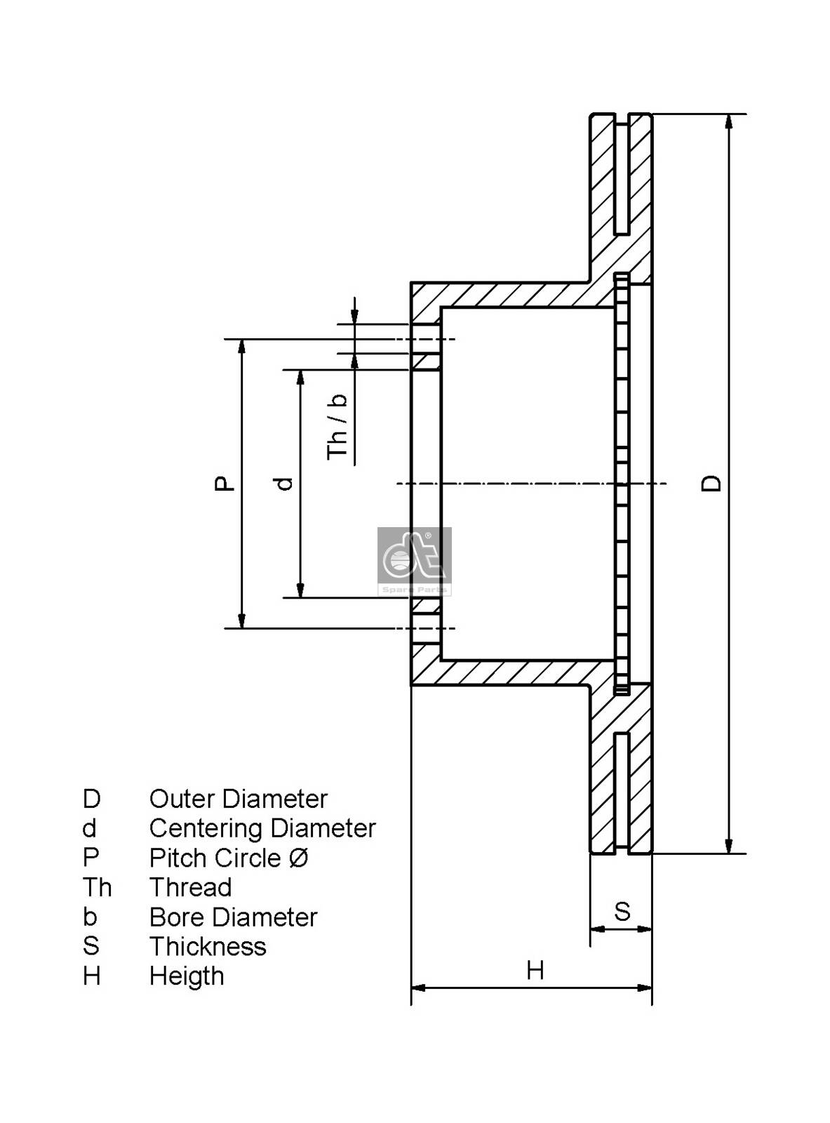 Dt Spare Parts Remschijven 7.36012