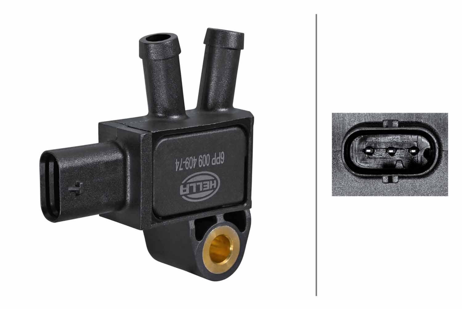 Sensor, uitlaatgasdruk Hella 6PP 009 409-741