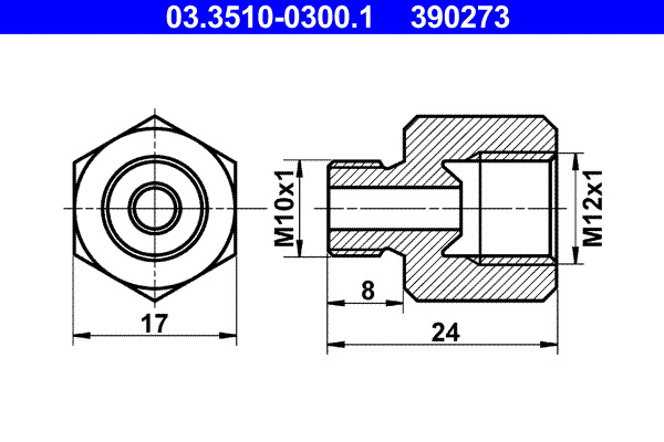 Adapter, remleiding ATE 03.3510-0300.1