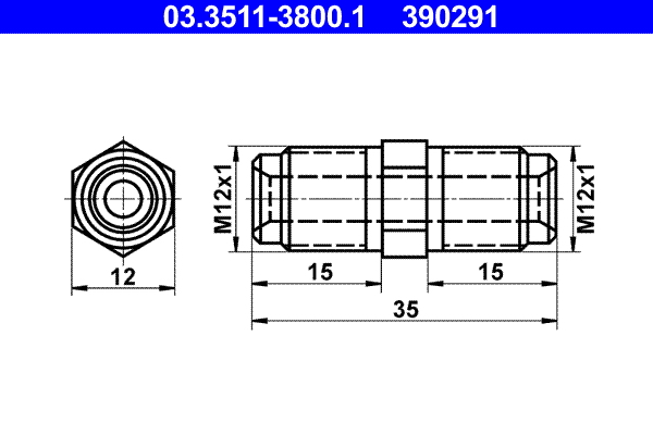 Adapter, remleiding ATE 03.3511-3800.1