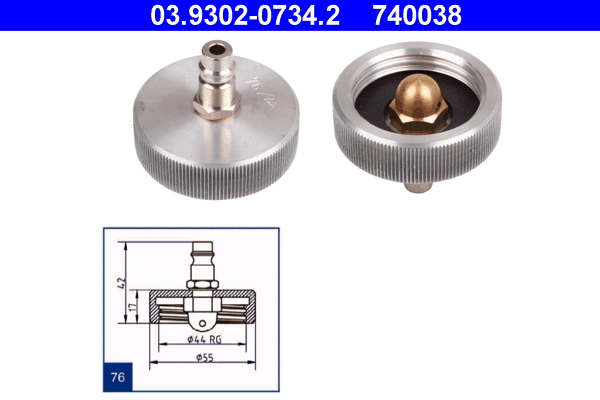 Ontluchtingsaansluiting ATE 03.9302-0734.2