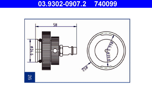 Ontluchtingsaansluiting ATE 03.9302-0907.2