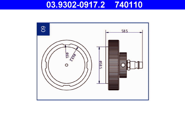 Ontluchtingsaansluiting ATE 03.9302-0917.2