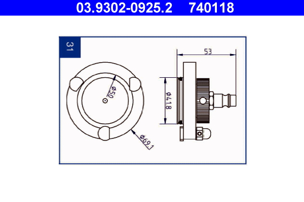Ontluchtingsaansluiting ATE 03.9302-0925.2