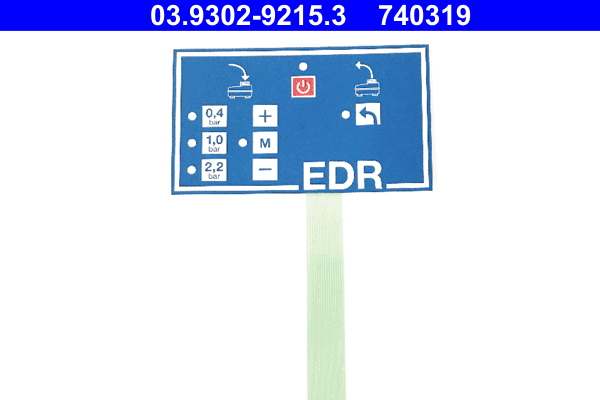 Folietoetsenbord, vul-/ontluchtingsapparaat (rem hydraulica) ATE 03.9302-9215.3