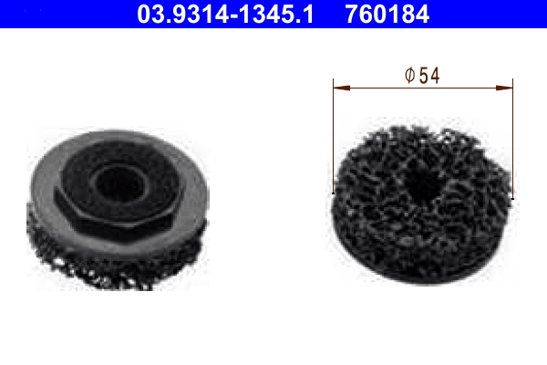 Reinigingsschijf, reinigingsschijf wielnaaf ATE 03.9314-1345.1