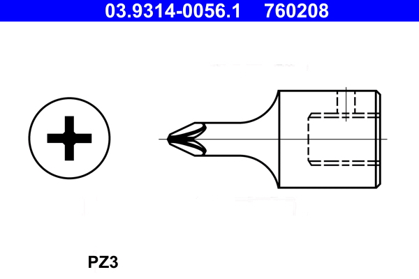 Steeksleutelelement ATE 03.9314-0056.1