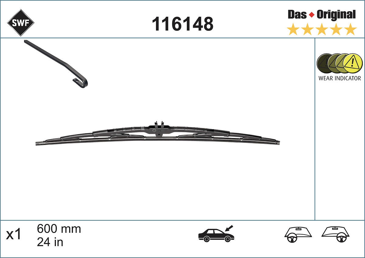 Ruitenwisserblad SWF 116148