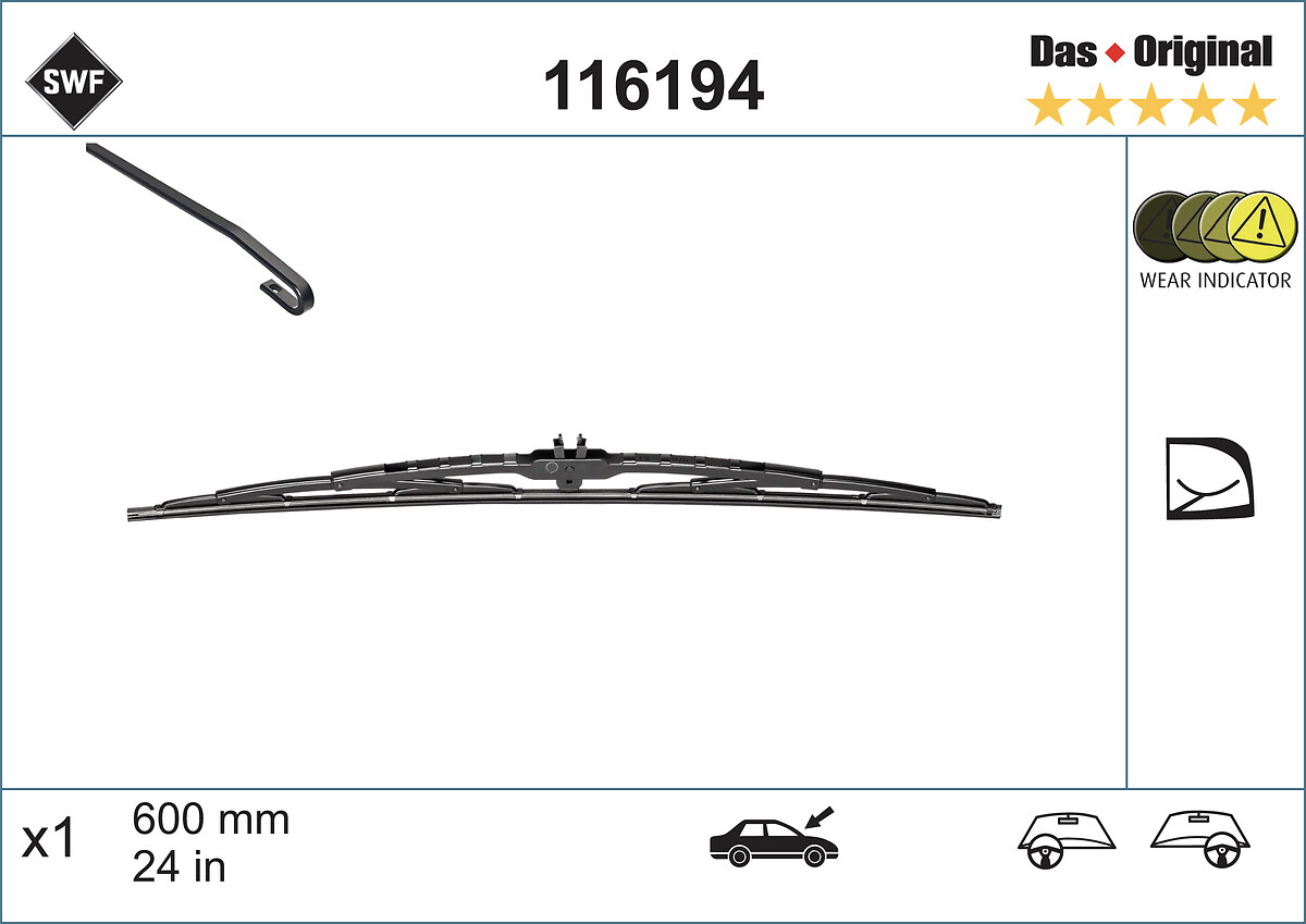 Ruitenwisserblad SWF 116194