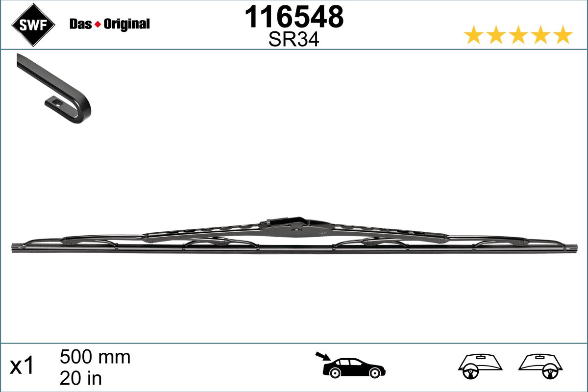 Ruitenwisserblad SWF 116548