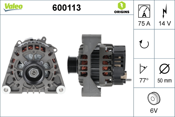 Alternator/Dynamo Valeo 600113