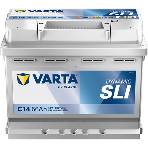 Varta DYNAMIC SLI C14 - 556400048K262 - 4016987119396 - 4016987167762 - 027 - 12V 480A 56Ah - 556400048 - 709242  - Black Dynamic - 5564000483122 - 533075