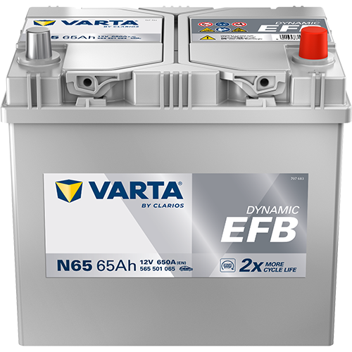 Varta DYNAMIC EFB N65 - 565501065K262 - 4016987152546 - 4016987167274 - 005EFB - 12V 650A 65Ah - 565501065 - 709245  - Blue Dynamic EFB - 565501065D842 - 634803