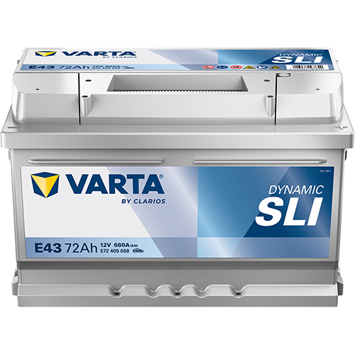 Varta DYNAMIC SLI E43 - 572409068K262 - 4016987119556 - 4016987167649 - 100 - 12V 680A 72Ah - 572409068 - 709219  - Blue Dynamic - 5724090683132 - 533092