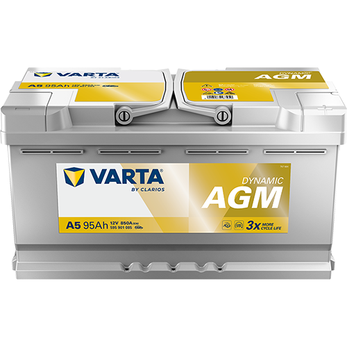 Varta DYNAMIC AGM A5 - 595901085K262 - 4016987144527 - 4016987167250 - 019AGM - 12V 850A 95Ah - 595901085 - 709231 - Silver Dynamic AGM G14 - 595901085D852 - 611638