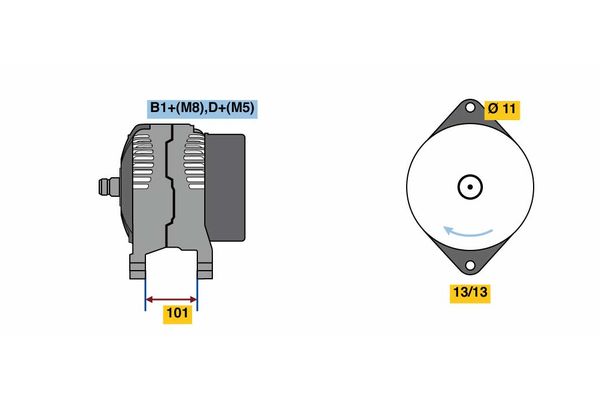 Alternator/Dynamo Bosch 0 124 525 203