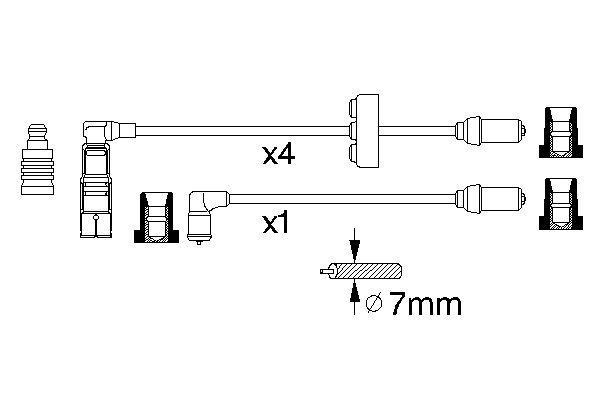 Bougiekabelset Bosch 0 356 912 828