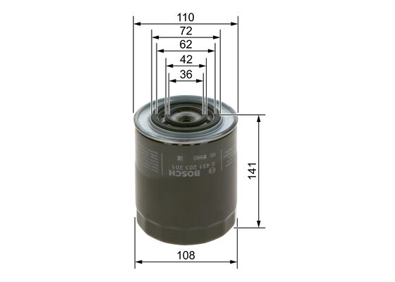 Oliefilter Bosch 0 451 203 201