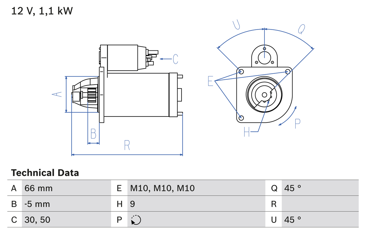 Starter Bosch 0 986 012 340