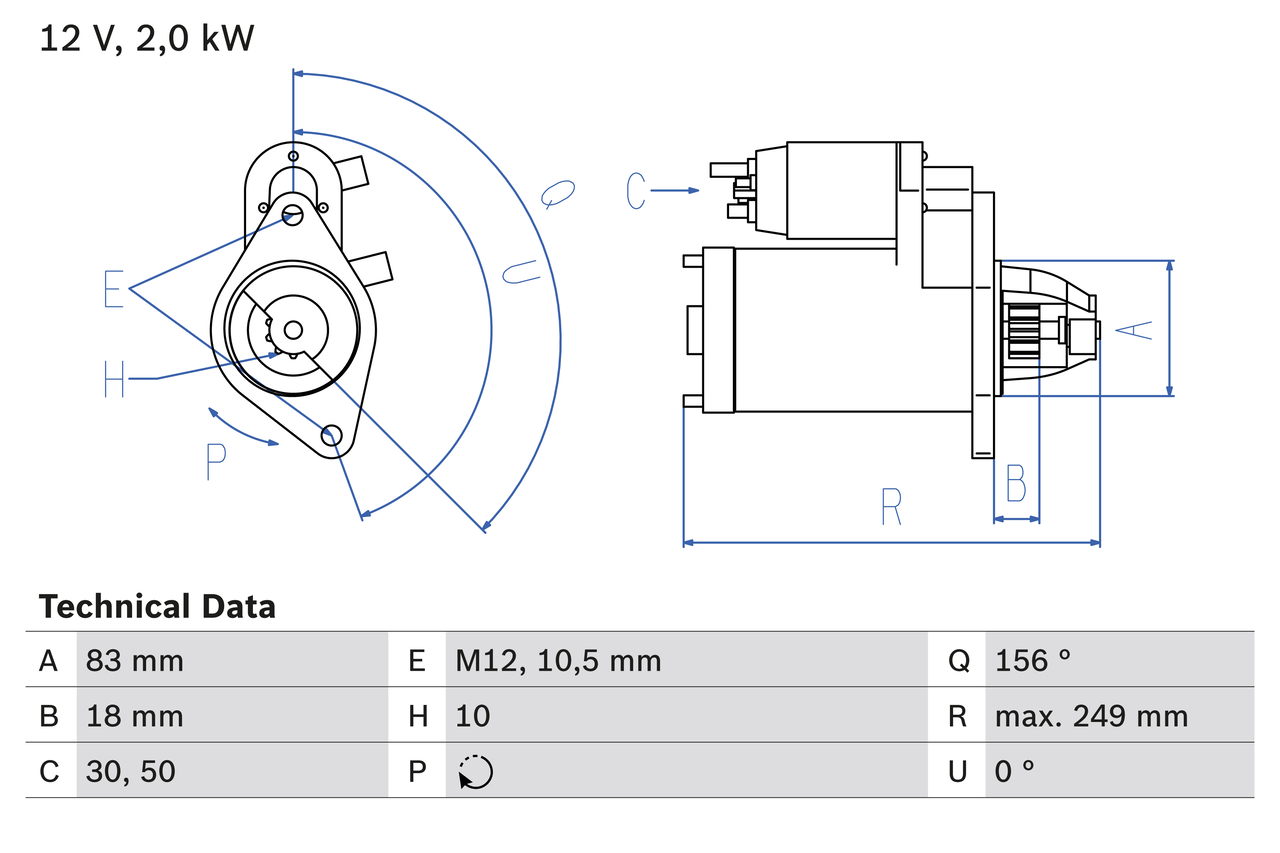 Starter Bosch 0 986 017 420