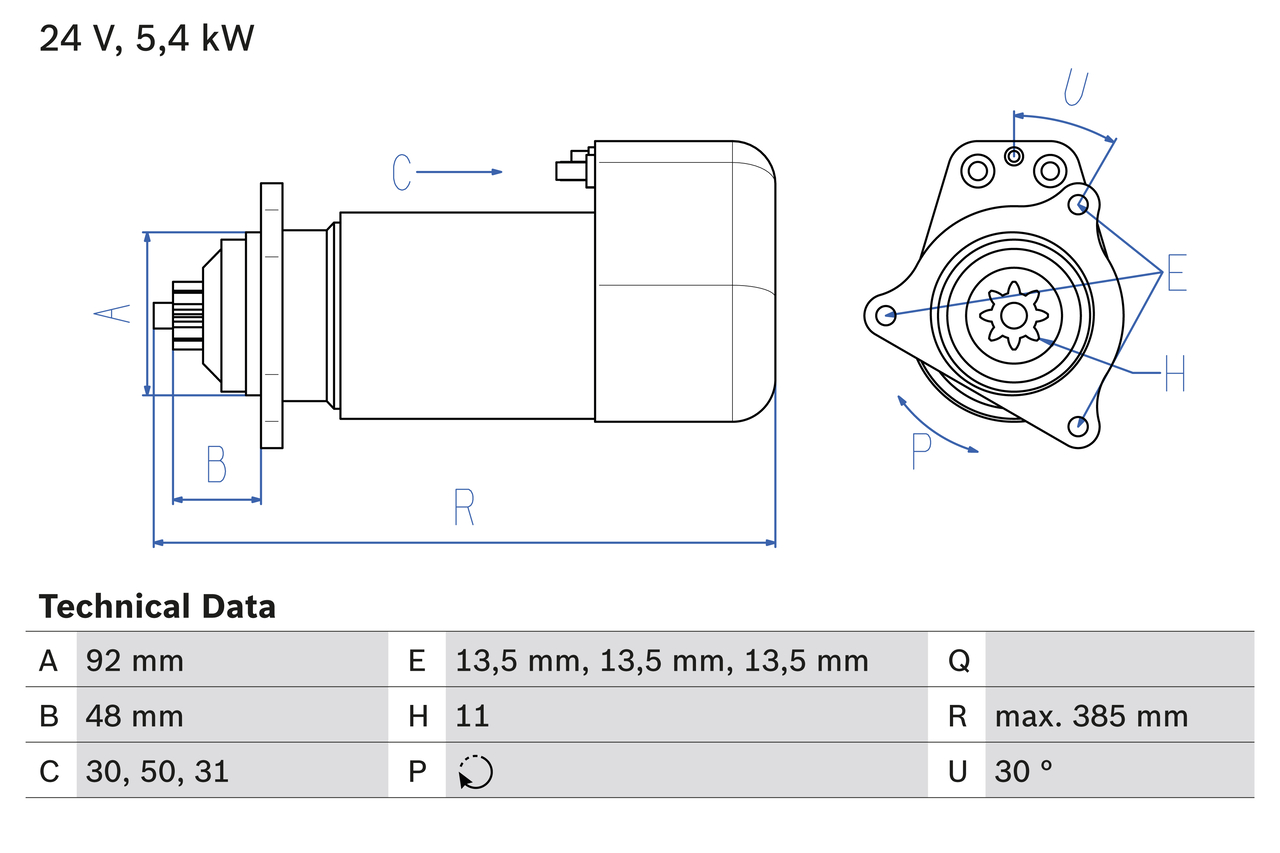Starter Bosch 0 986 018 420