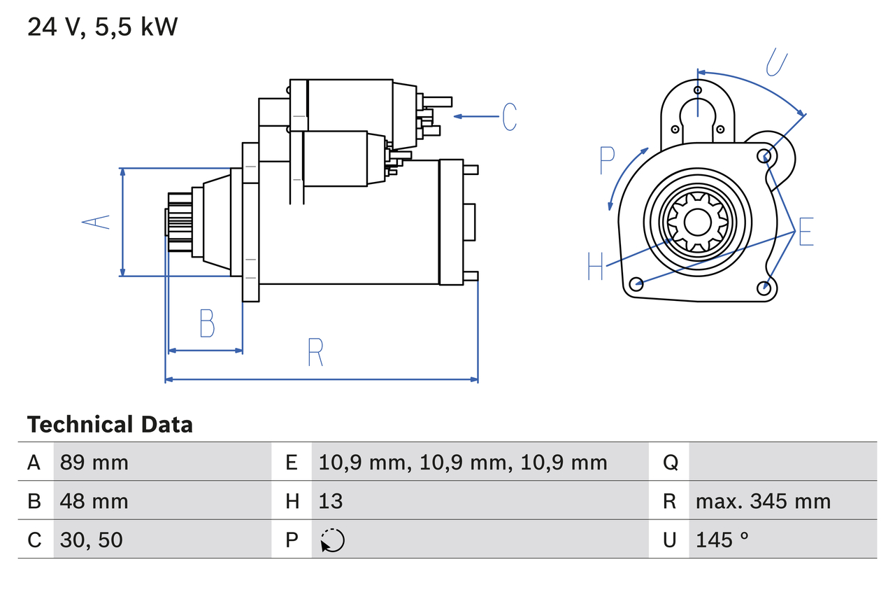 Starter Bosch 0 986 024 670