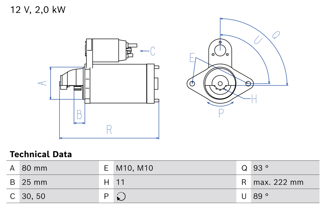 Starter Bosch 0 986 026 010