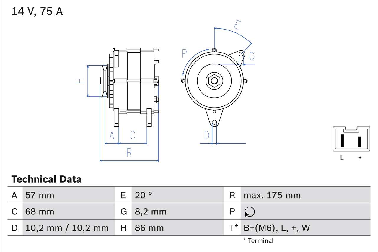 Alternator/Dynamo Bosch 0 986 034 861