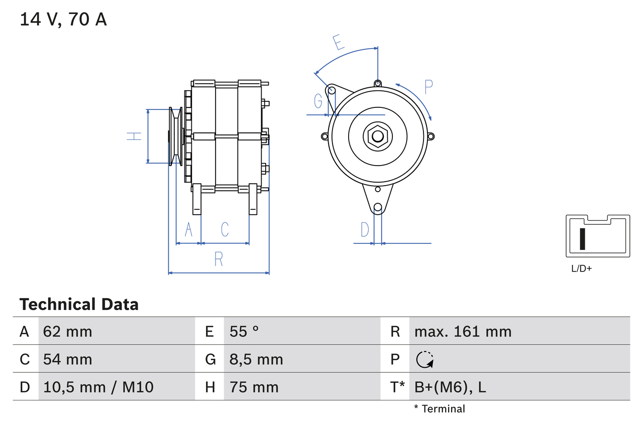 Alternator/Dynamo Bosch 0 986 037 791