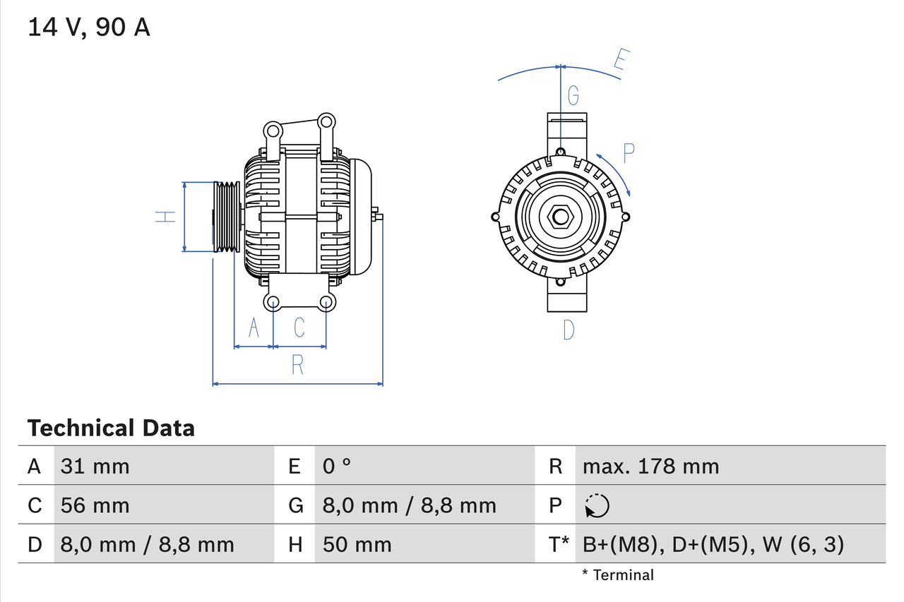 Alternator/Dynamo Bosch 0 986 042 520