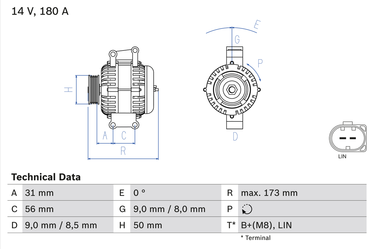 Alternator/Dynamo Bosch 0 986 047 690
