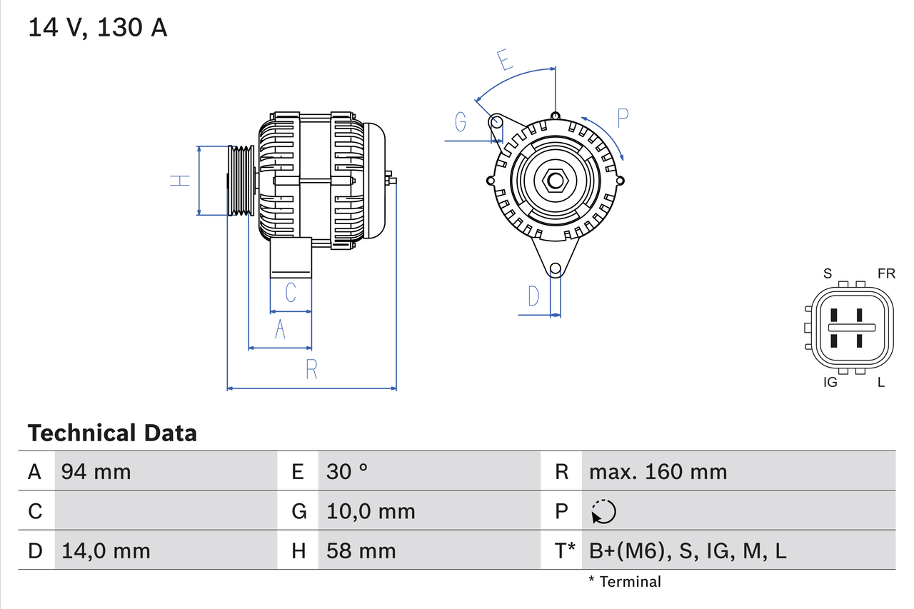 Alternator/Dynamo Bosch 0 986 049 221