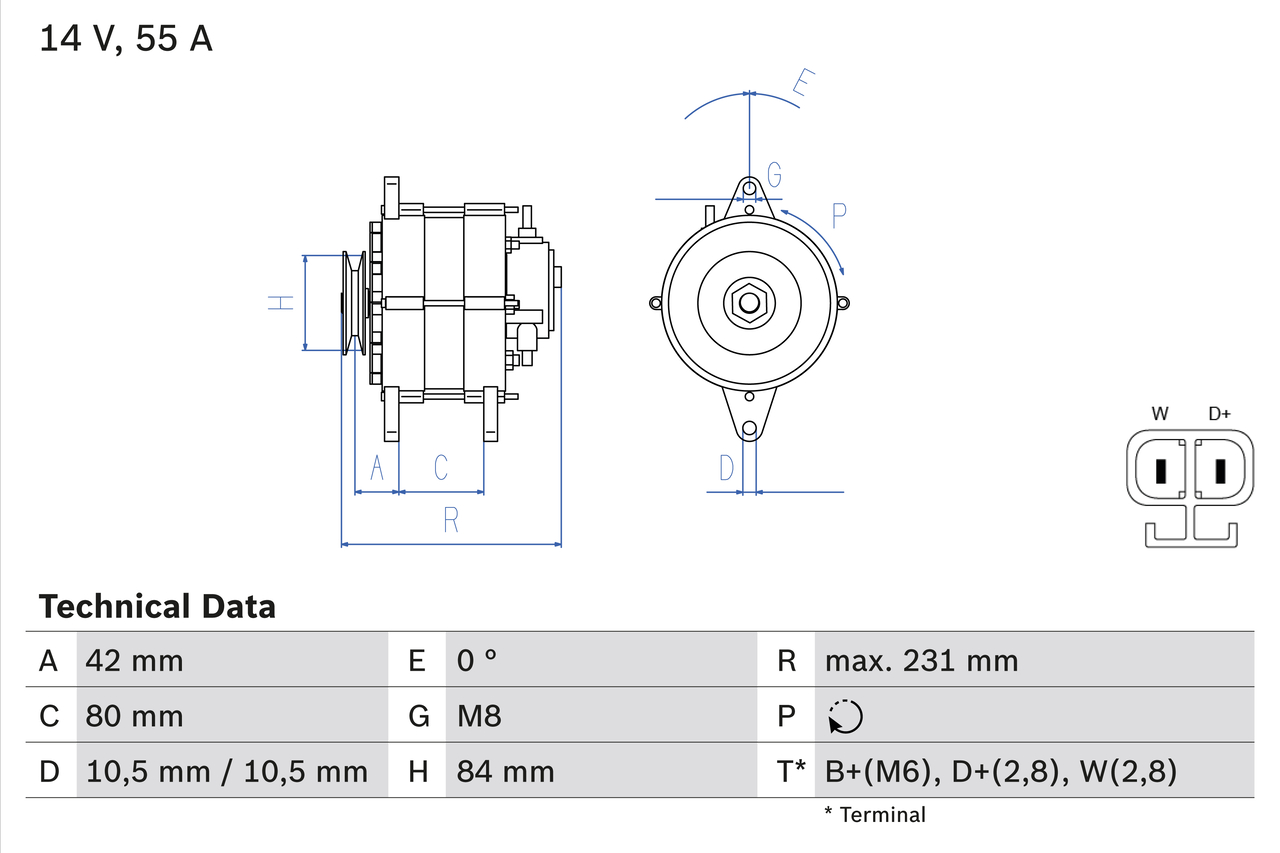 Alternator/Dynamo Bosch 0 986 049 870