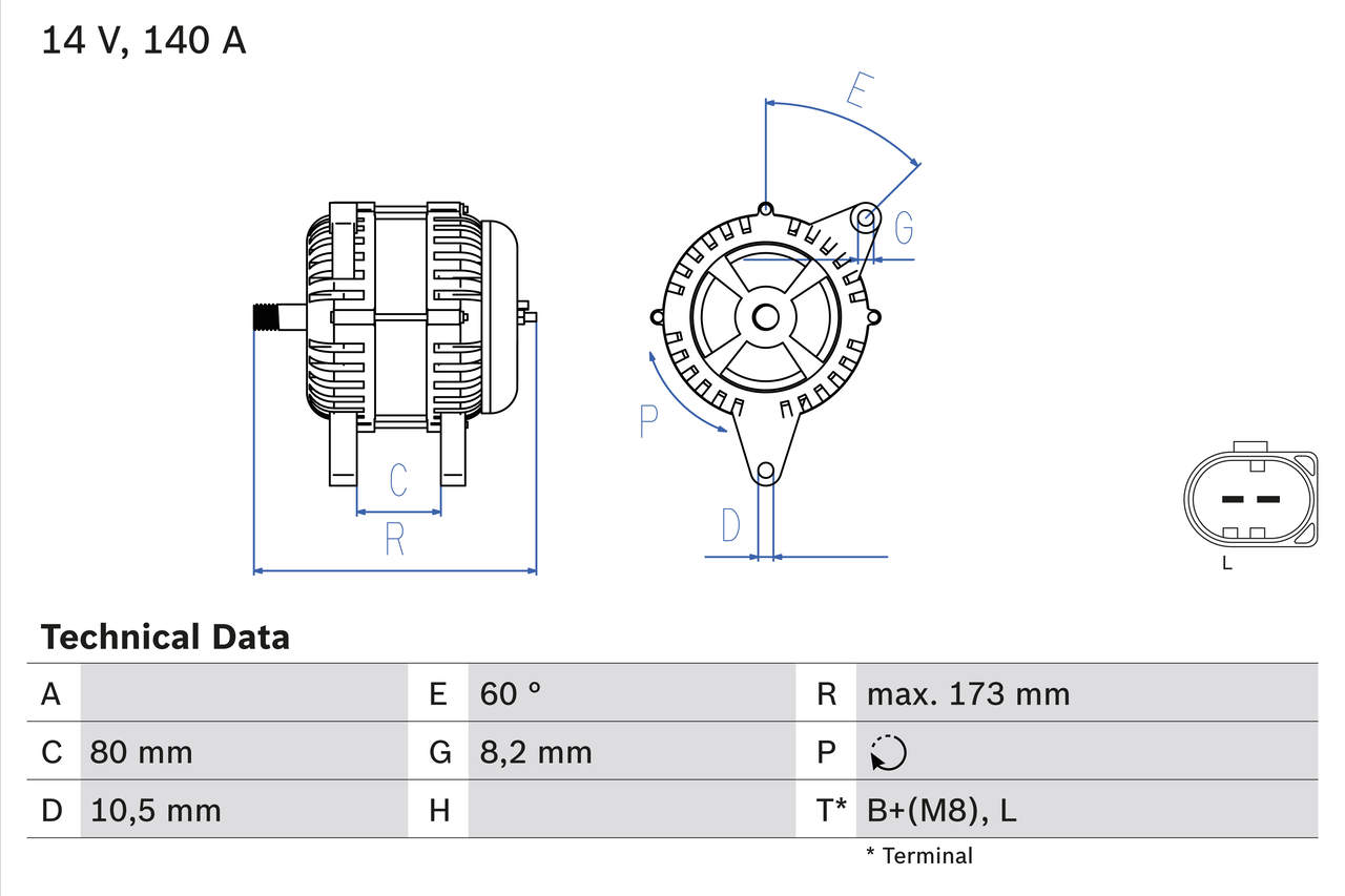 Alternator/Dynamo Bosch 0 986 049 950