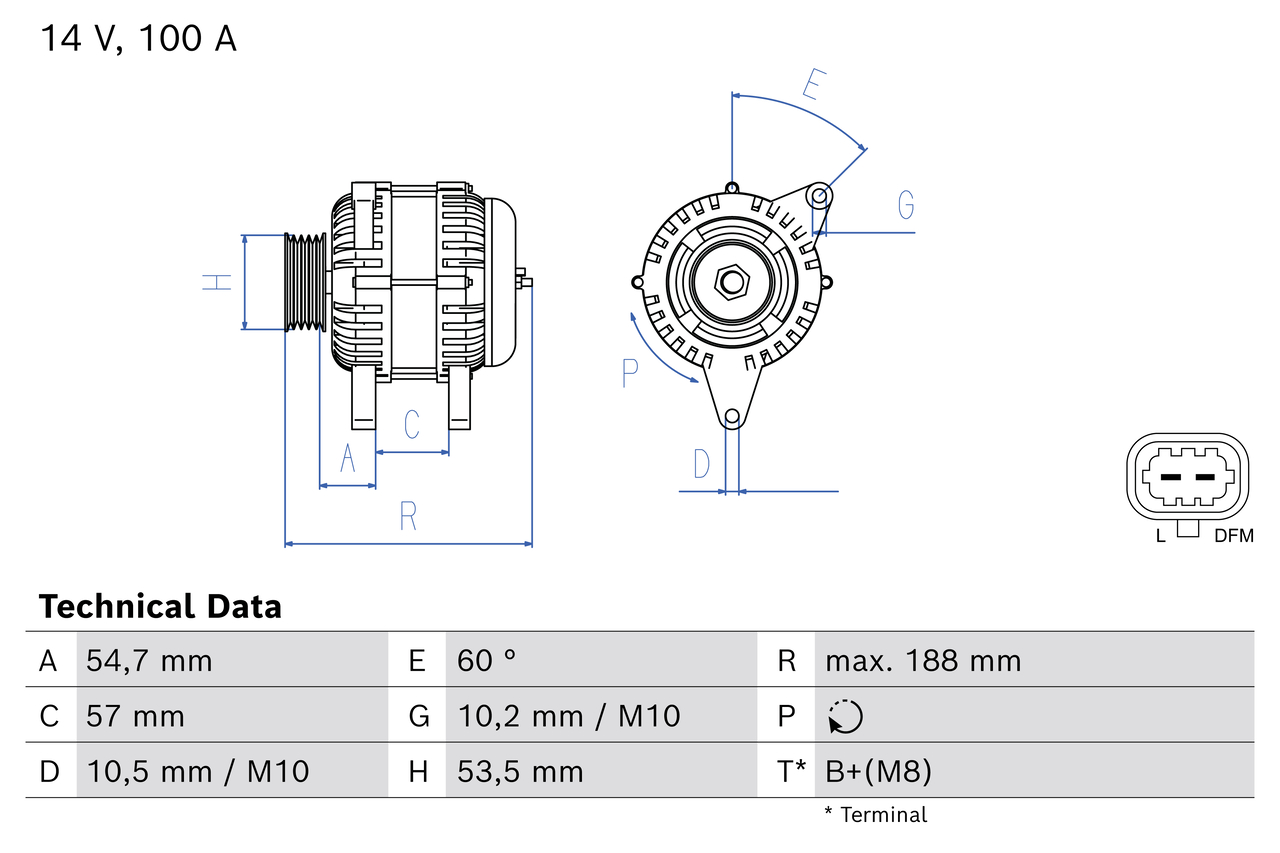 Alternator/Dynamo Bosch 0 986 082 370