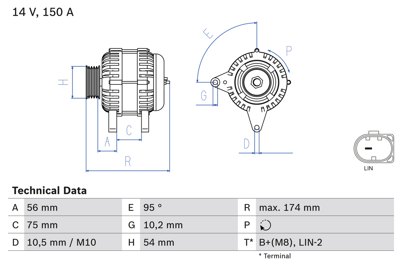 Alternator/Dynamo Bosch 0 986 083 700