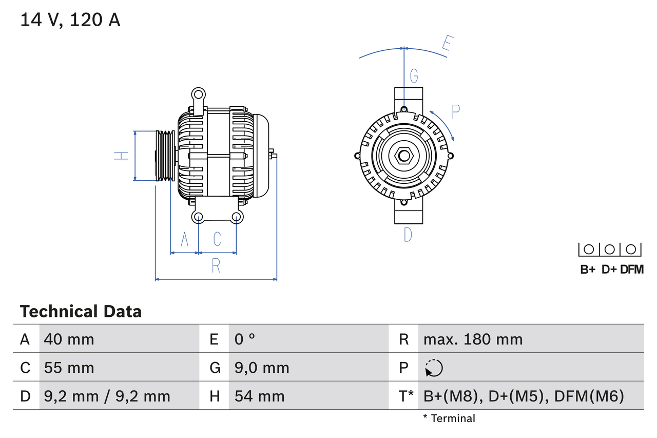 Alternator/Dynamo Bosch 0 986 084 160